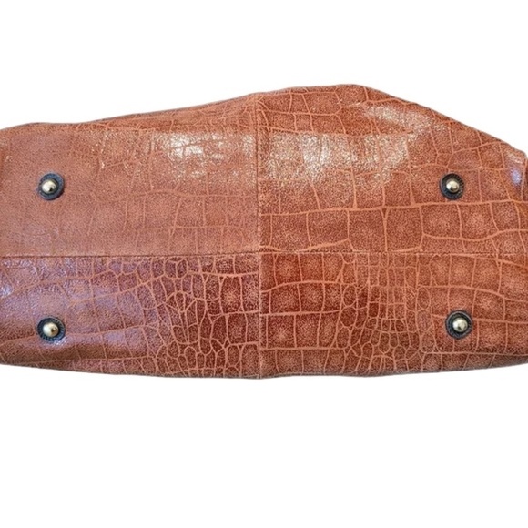 Lola Bernard Moderna Rust Croc Embossed Leather Purse - Picture 7 of 11